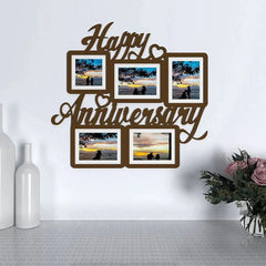 Happy Anniversary Dark Brown Hanging Photo Frame - All India Decor