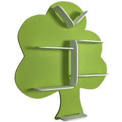 Tree - Shaped Wooden Wall Shelf for Kids (Green) - All India Decor