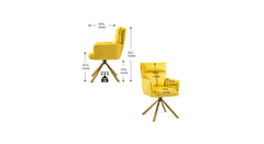 Yellow Gerlec Swivel Chair - All India Decor
