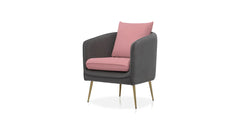 Grey & Pink Lamb Accent Chair - All India Decor