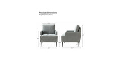 Light Grey Damone Accent Chair - All India Decor