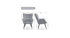 Grey Lapis Accent Chair - All India Decor