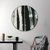 Abstract Monochrome Semi Circle Frames Set Of 2 - All India Decor