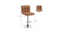 Tan Color Gerrilyn Swiel Adjustable Bar Stool - All India Decor