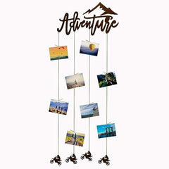 Adventure Wood Photo Frame with Clips - All India Decor