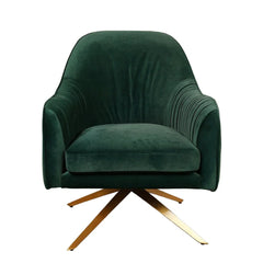 Green Gladden Revolving Accent Chair - All India Decor