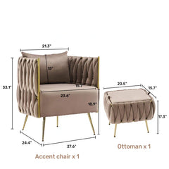 Brown Vegan Accent Chair - All India Decor