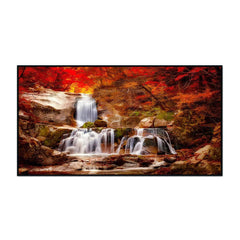Soothing Waterfall Nature Scenery of Colorful Canvas Wall Paintings & Arts - All India Decor