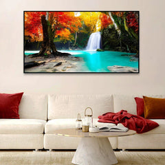 Elegant Waterfall Nature Scenery of Colorful Canvas Wall Paintings & Arts - All India Decor