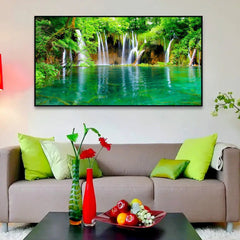 Charming Waterfall Nature Scenery of Colorful Canvas Wall Paintings & Arts - All India Decor