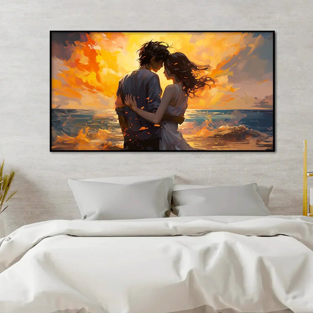 Beautiful Romantic couple in love Canvas Wall Paintings & Arts - All India Decor