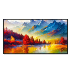Nature Theme Beautiful Mountain Wall Painting for Living Room, Bedroom, Office, Hotels - All India Decor