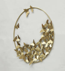 Metal Butterfly Ring Wall Art - All India Decor