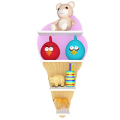 Ice - Cream Shape Kids Wall Storage Shelves - All India Decor