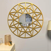 Beautiful Decorative Vanity Mirror with Golden Colour Finish Frame - All India Decor