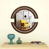 Beautiful Designer Vanity Mirror With Walnut Finish - All India Decor