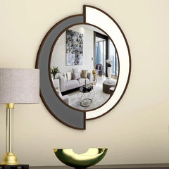 Yin Yang Decorative Wooden Vanity Mirror - All India Decor