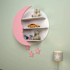 Moon Shape Kids Wall Storage Shelves - All India Decor