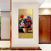 Beautiful Flower Wash Wall Painting Wooden Framed 3 Pieces Canvas Painting - All India Decor