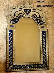 Royal Blue Venetian Mirror AID - 15 - All India Decor