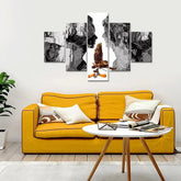 Couple Painting Wooden Framed 5 Pieces Canvas Wall Painting - All India Decor