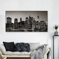 The Manhattan Night View Framed Wall Art - All India Decor