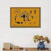 Beautiful Designs of Warli Village Painting Wall Hanging 61 x 41cm - All India Decor