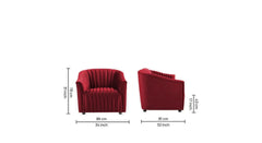 Red Latonia Accent Chair - All India Decor