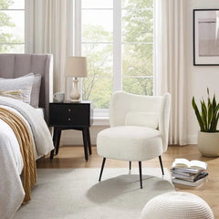 .White Collin Accent Chair - All India Decor