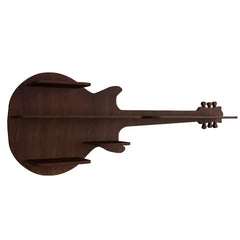 Guitar Backlit Wood Wall Shelf / Book Shelf / Night Light, Walnut Finish - All India Decor