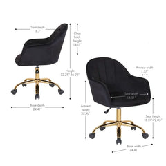 Black Aurora Task Chair - All India Decor