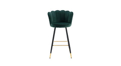 Green Color Flower Counter Stool - All India Decor