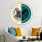 Abstract Design Semi Circle Canvas Printed Paintings & Arts - All India Decor