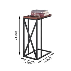 SIDE TABLE IN BLACK AND BROWN COLOR - All India Decor