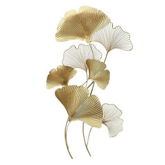Iron Wall Hanging Lucky Ginkgo Leaf - All India Decor