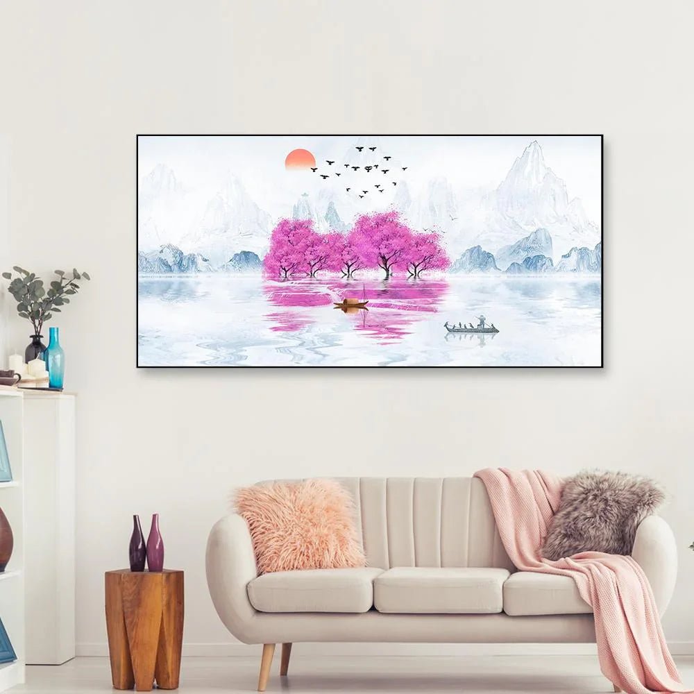 Mt. Fuji With Sakura Framed Wall Art - All India Decor