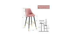 Pink Color Davan Bar Stool - All India Decor