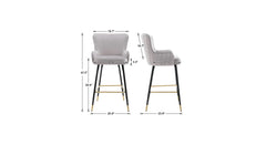 Grey Color Nolen Bar Stool - All India Decor