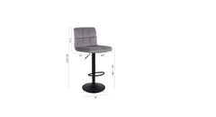 Grey Color Neo Swiel Adjustable Bar Stool - All India Decor