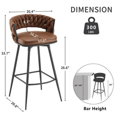 Brown Presley Bar Stool - All India Decor