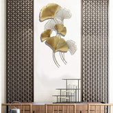 Iron Wall Hanging Lucky Ginkgo Leaf - All India Decor