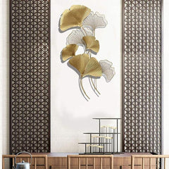 Iron Wall Hanging Lucky Ginkgo Leaf - All India Decor