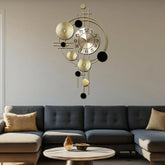 Precision Crafted Modern Golden Metal Wall Analog Clock - All India Decor