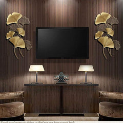 Iron Wall Hanging Lucky Ginkgo Leaf - All India Decor