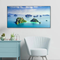 Green Lush Tropical Island Phuket Framed Wall Art