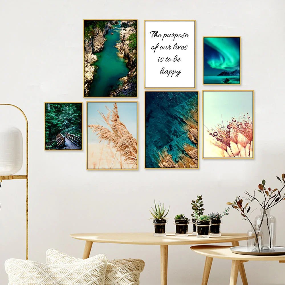 Emerald Zest Wall Frame Set of 7 - All India Decor