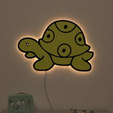 Baby Turtle Backlit Wooden Wall Décor - All India Decor