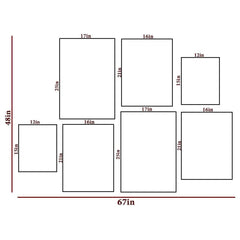 Emerald Zest Wall Frame Set of 7 - All India Decor