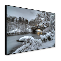 Gapstow Bridge Central Park, New York Framed Wall Art - All India Decor