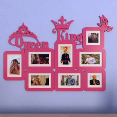 Queen & King Pink Hanging Photo Frame - All India Decor